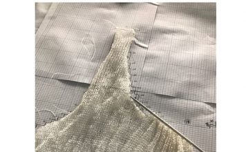 Fully-fashioned tank top made from Algiknit.