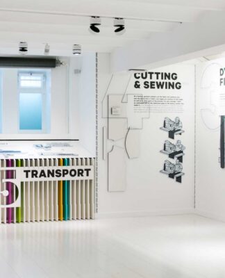 Journey of a T-shirt in the Fashion for Good Experience details the journey of a cotton t-shirt through the entire supply chain from farm to consumer. Credit: Presstigieux