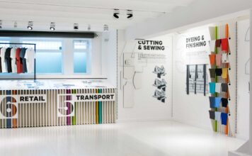 Journey of a T-shirt in the Fashion for Good Experience details the journey of a cotton t-shirt through the entire supply chain from farm to consumer. Credit: Presstigieux