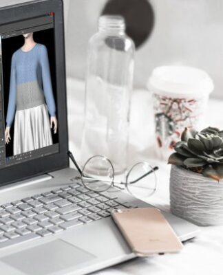 APEXFiz software supports the creative side of fashion from planning and design to colourway evaluation, realistic fabric simulation and 3D virtual sampling. © Shima Seiki.