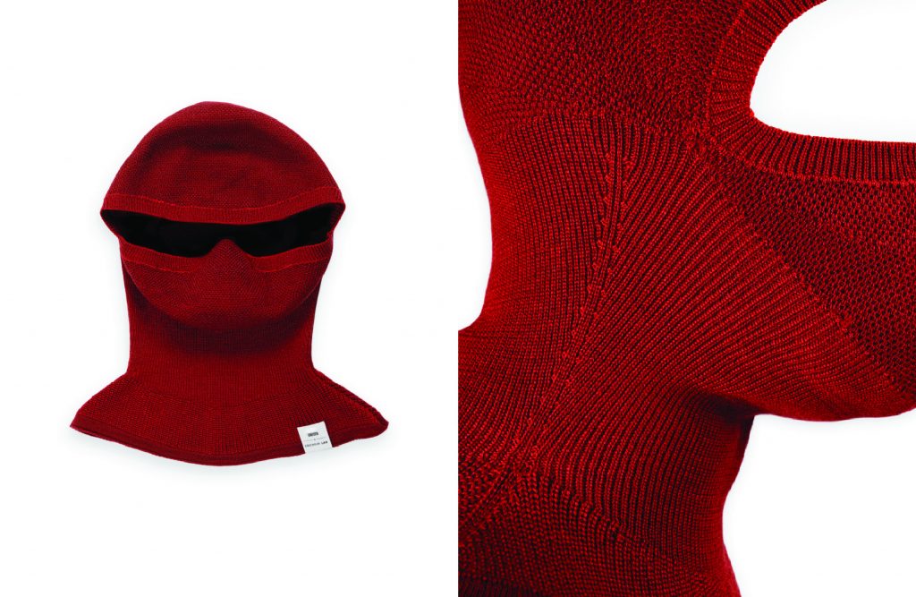 With all the different shapes that the head has to offer, the balaclava was going to be the ideal testing ground for our challenge. © Unborn | Knitwear Lab