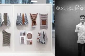 The collections by Lewis and Emma and Lewis Hobbs at the Loro Piana offices. © Heriot-Watt University