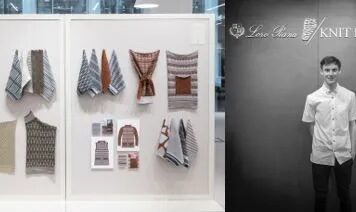 The collections by Lewis and Emma and Lewis Hobbs at the Loro Piana offices. © Heriot-Watt University
