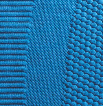 Garments and fabrics, shown in gauge 28, have achieved a new level of functionality and comfort. © Santoni