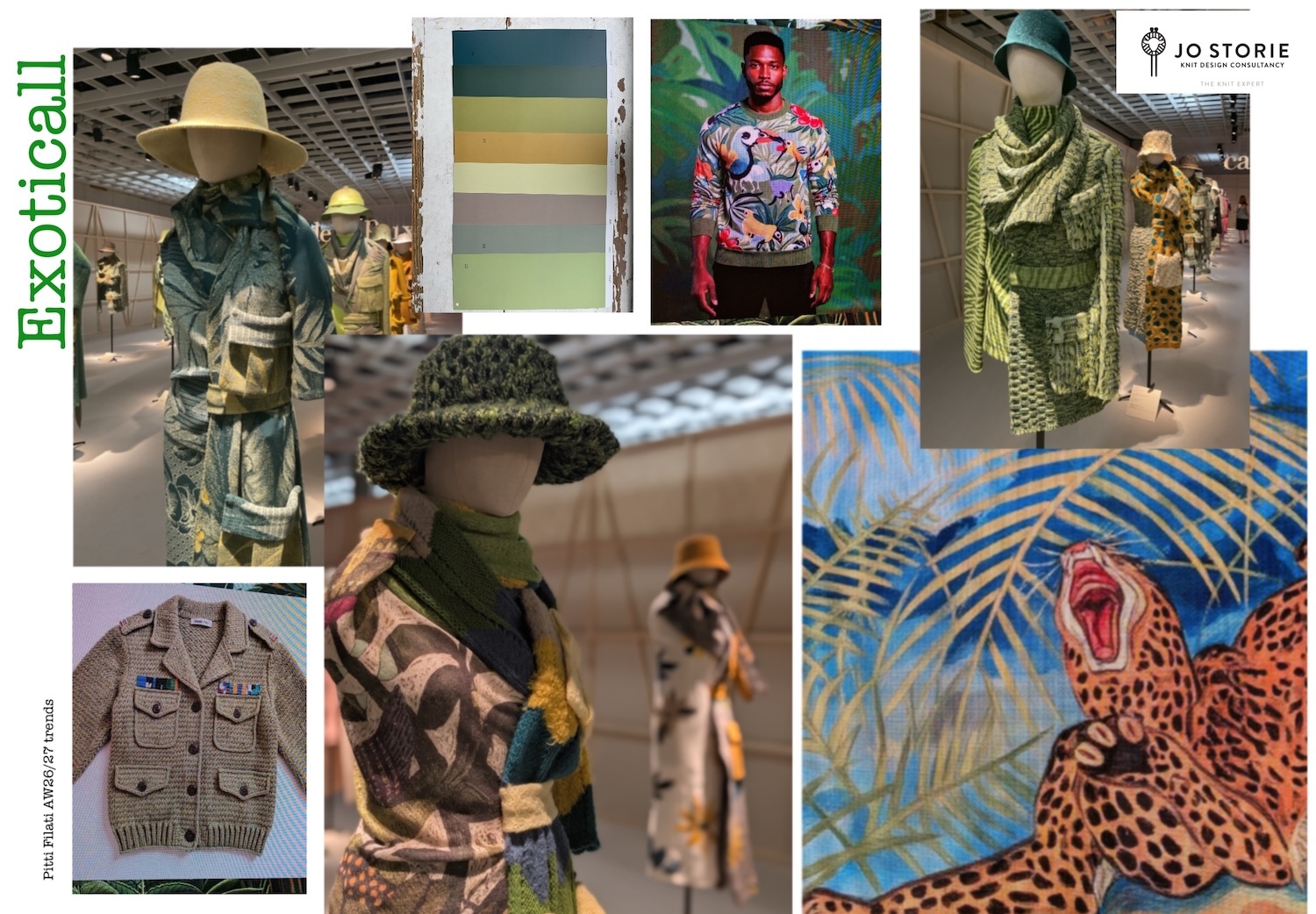 Exoticall story board. © Jo Storie Knit Design Consultancy