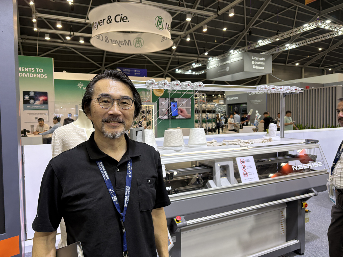 Shima Seiki’s media relations officer Masaki Karasuno in Singapore. © A.Wilson